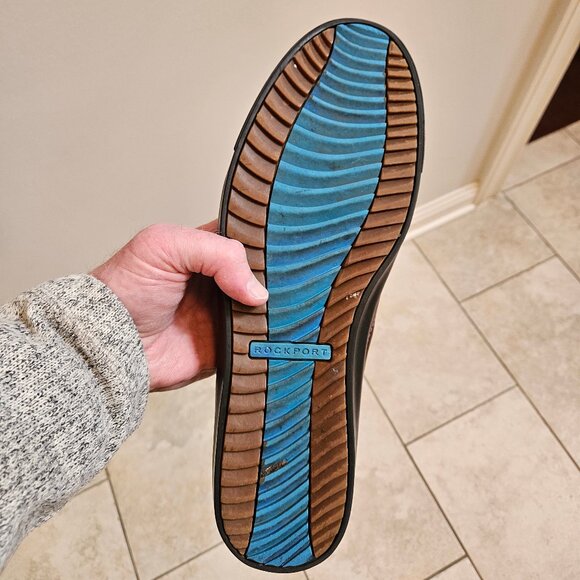 Rockport Men's Leather/Tweed Casual Shoes, Brown, Sz 13 - Picture 15 of 16